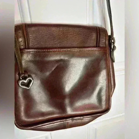 Vintage Brighton Mission Bay Flap Saddle Bag, Brown Leather - Picture 2 of 8